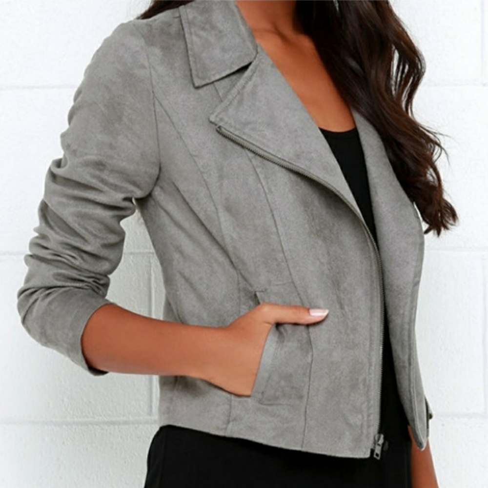 Jack by BB Dakota Johannes Faux Suede Moto Jacket